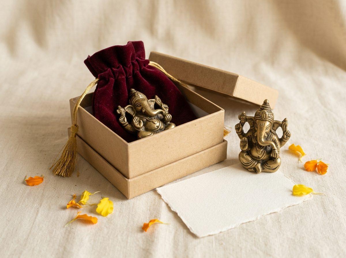 Pocket Ganesha — 2 in solid brass Ganesha