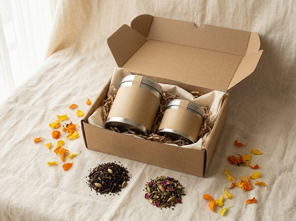 Kesar Chai Duo — 100 g masala chai, 50 g saffron-free kahwa blend