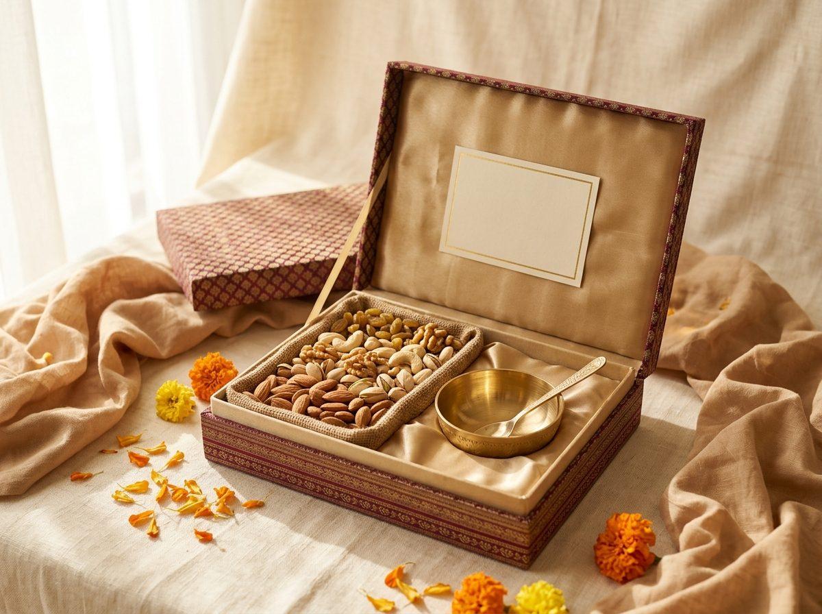 Meva Kansa — 400 g dry fruit, small brass bowl