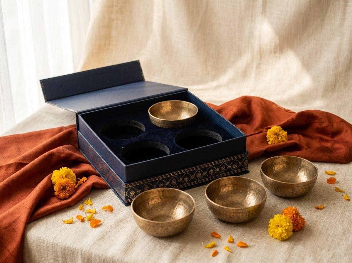 Kansa Char — 4 kansa or brass bowls