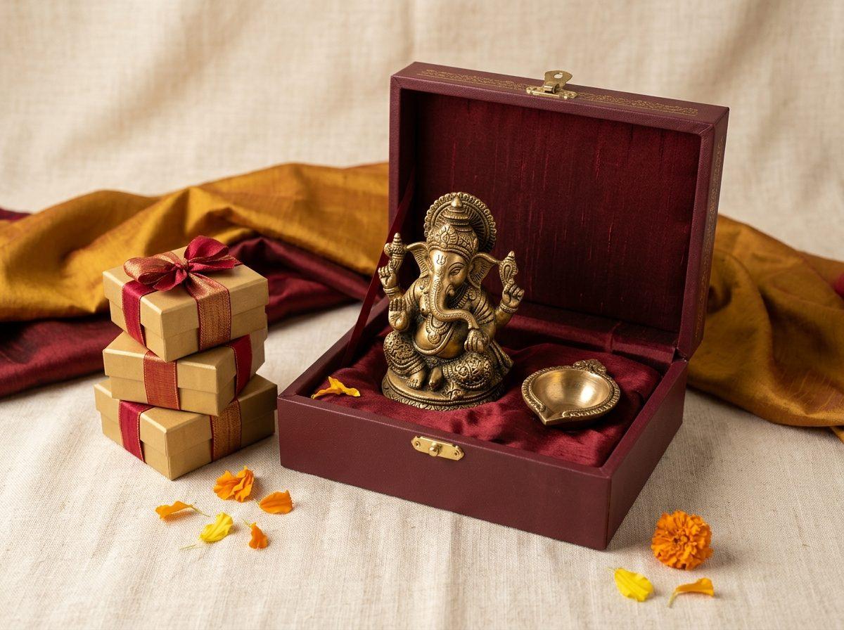 Pital Murti 5 — 5 in cast-brass Ganesha or Krishna