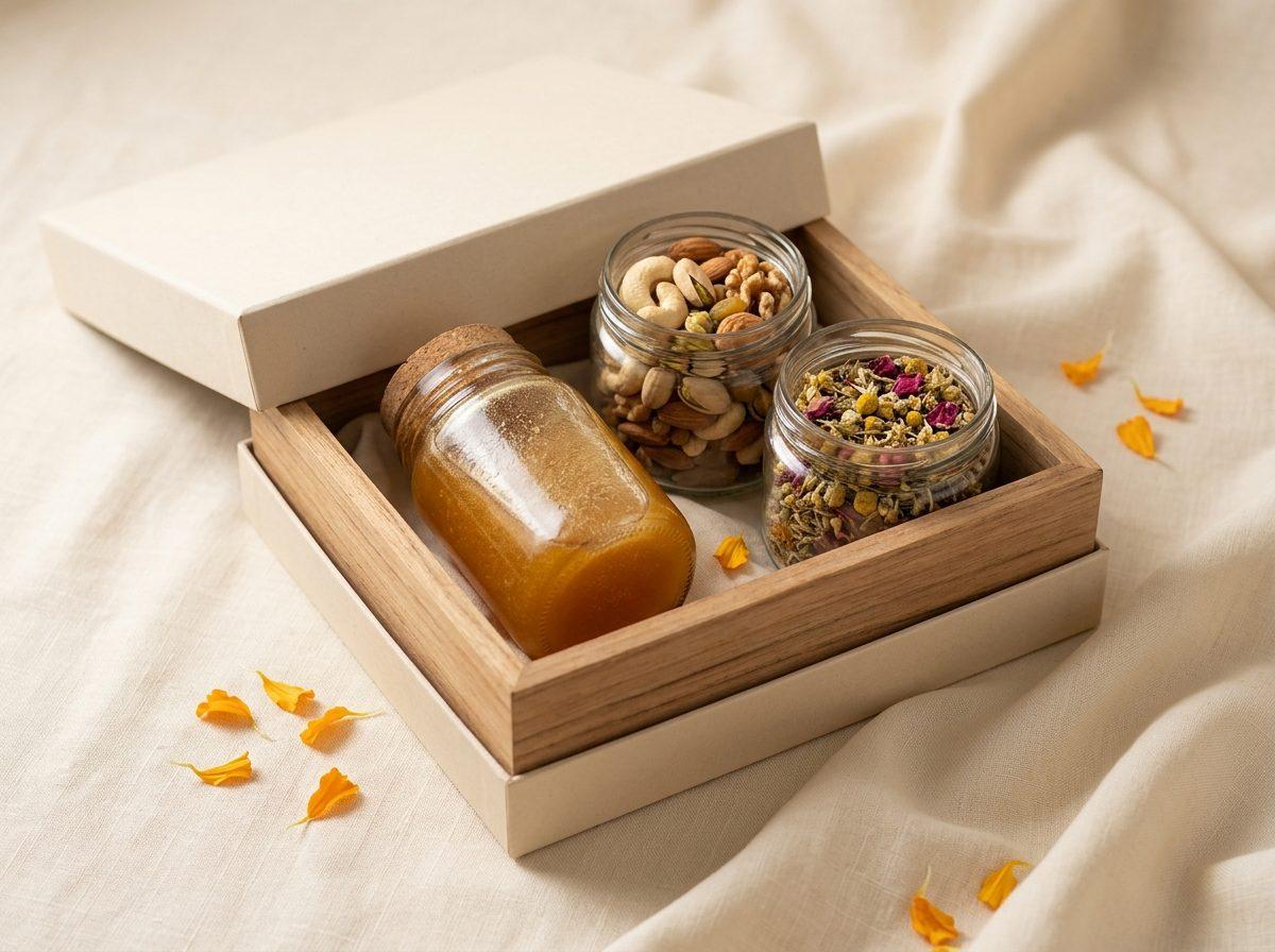 Madhu Kosh — Raw honey 250 g, dry fruit 250 g, herbal tea