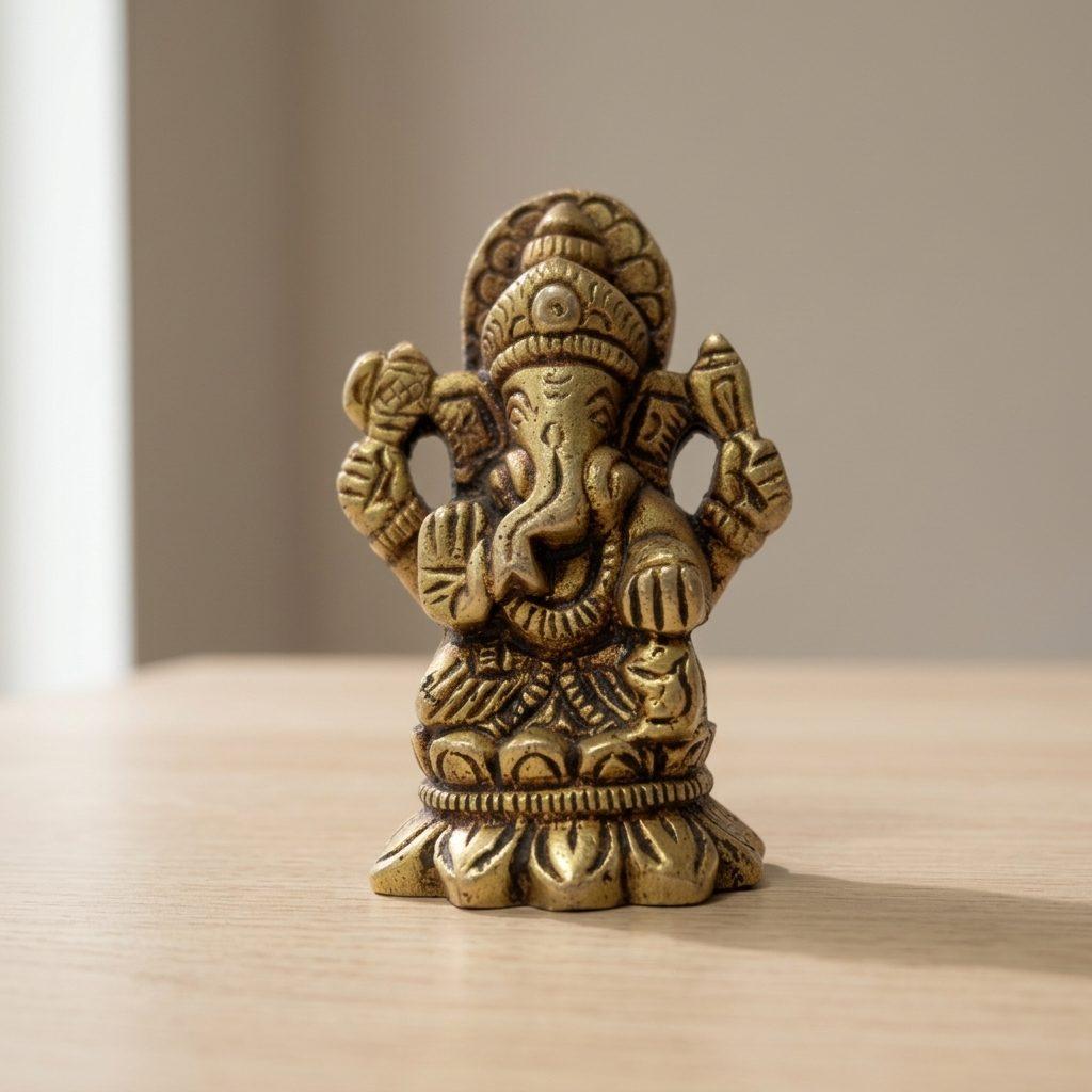 Brass Shiva Parvati Family Idol