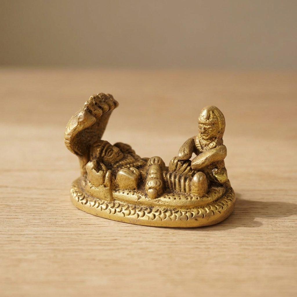 Brass Seated Ganesha Idol