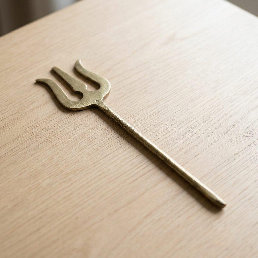Flat Brass Trishul Stake