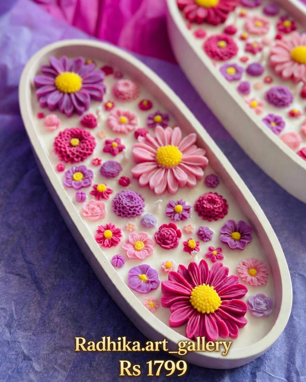 Blossom Garden Floral Candle Tray
