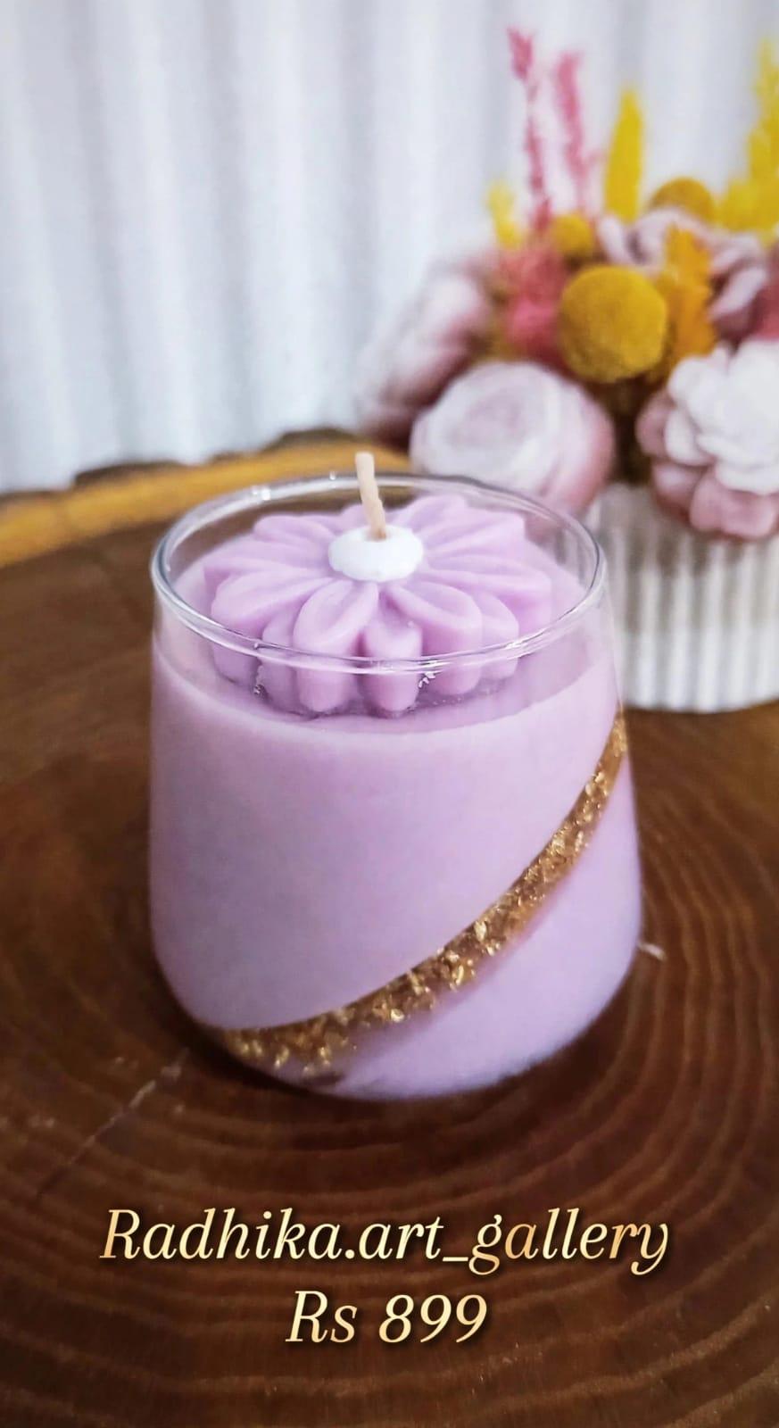 Lavender Bloom Gold Candle