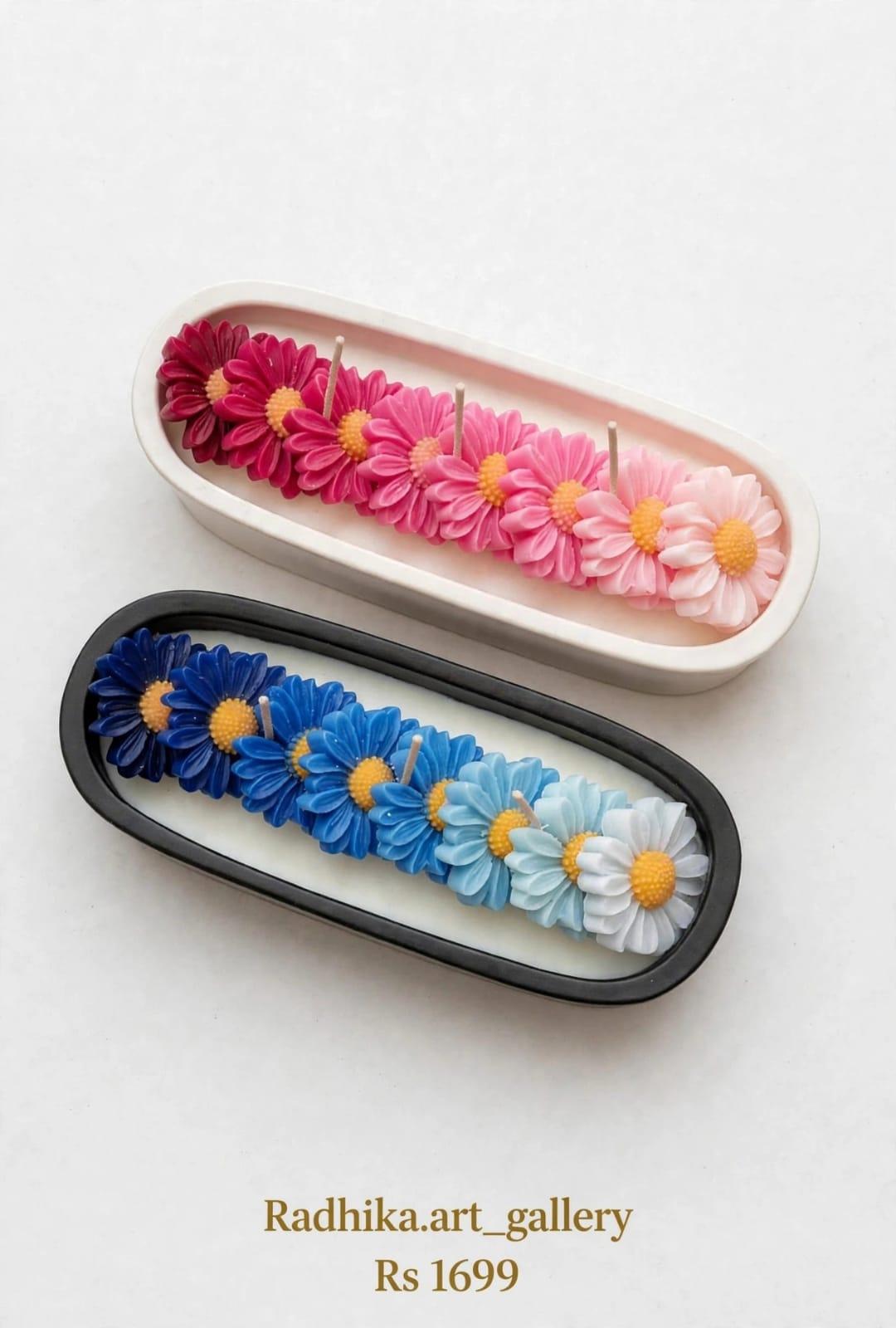 Ombré Daisy Garden Candle Tray